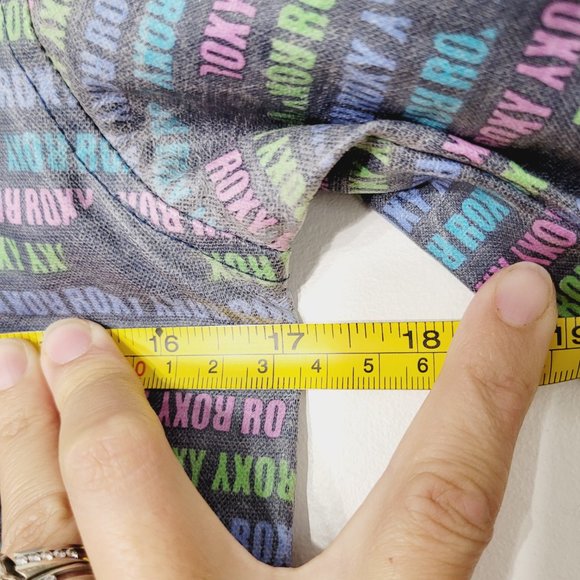 Roxy Windbreaker Jacket Coat Logo Graphic Print Multicolor Pastel Hooded XL - Picture 10 of 12